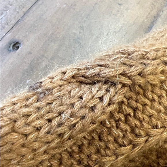 Gap caramel cable knit turtleneck sweater small boxy cozy oversized - Picture 5 of 8